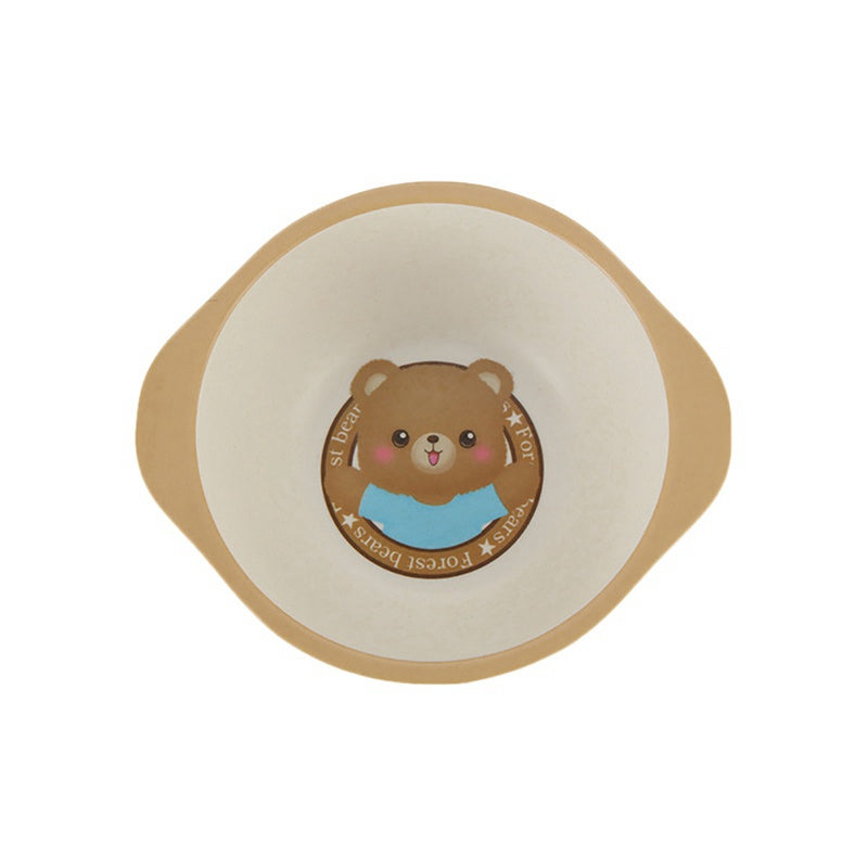 Natural Bamboo Fiber Kids Bowls – Cartoon Animal Eco-Friendly Baby & Toddler Feeding Se