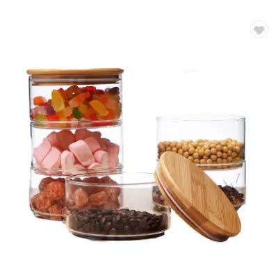Eco-Friendly Glass Storage Containers with Natural Bamboo Lid – Airtight Zero-Waste Food Jars
