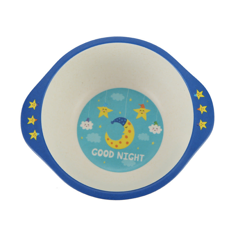 Natural Bamboo Fiber Kids Bowls – Cartoon Animal Eco-Friendly Baby & Toddler Feeding Se