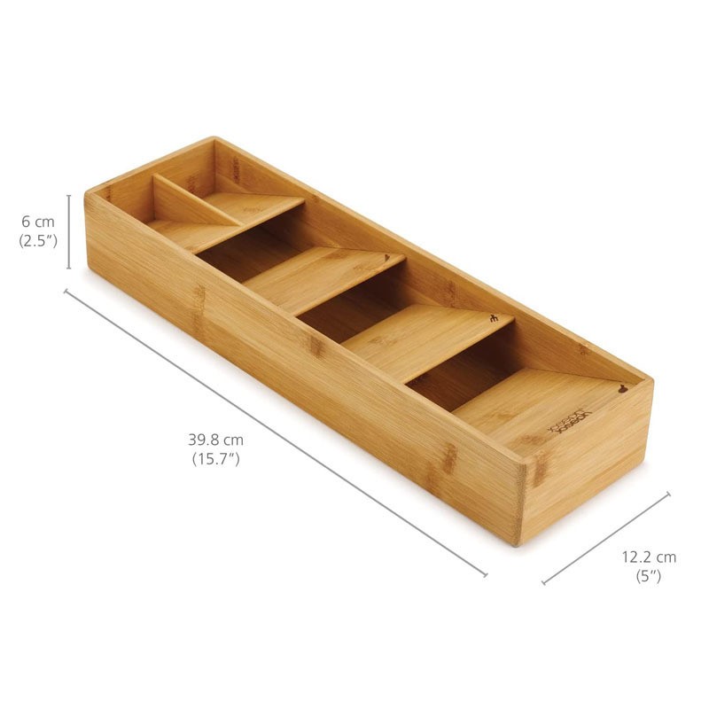 Expandable Bamboo Cutlery Organizer – Kitchen Drawer Grid Storage Box for Forks, Knives & Utensils